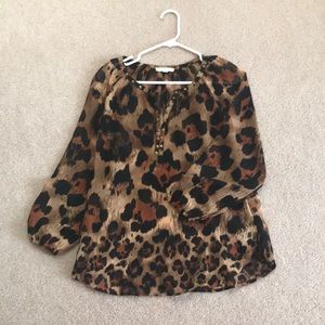Cheetah Print Silky Top